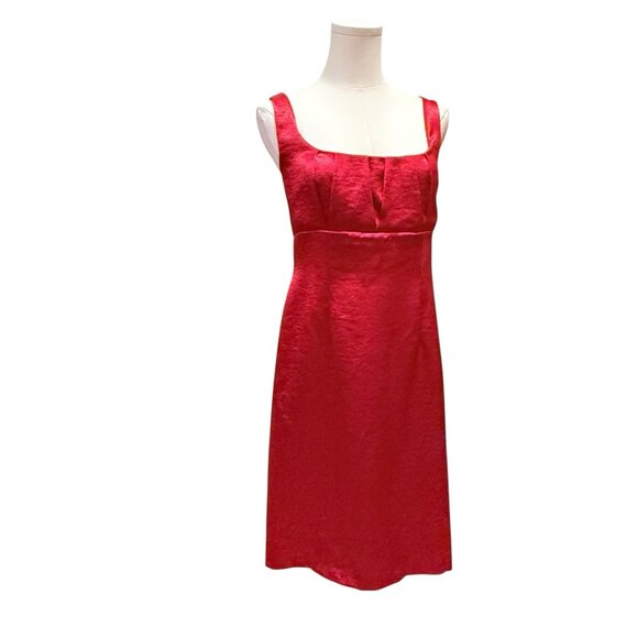 NWT Y2K Babydoll Red Satin Sleeveless Holiday Womens Dress Size 12 - Picture 2 of 13